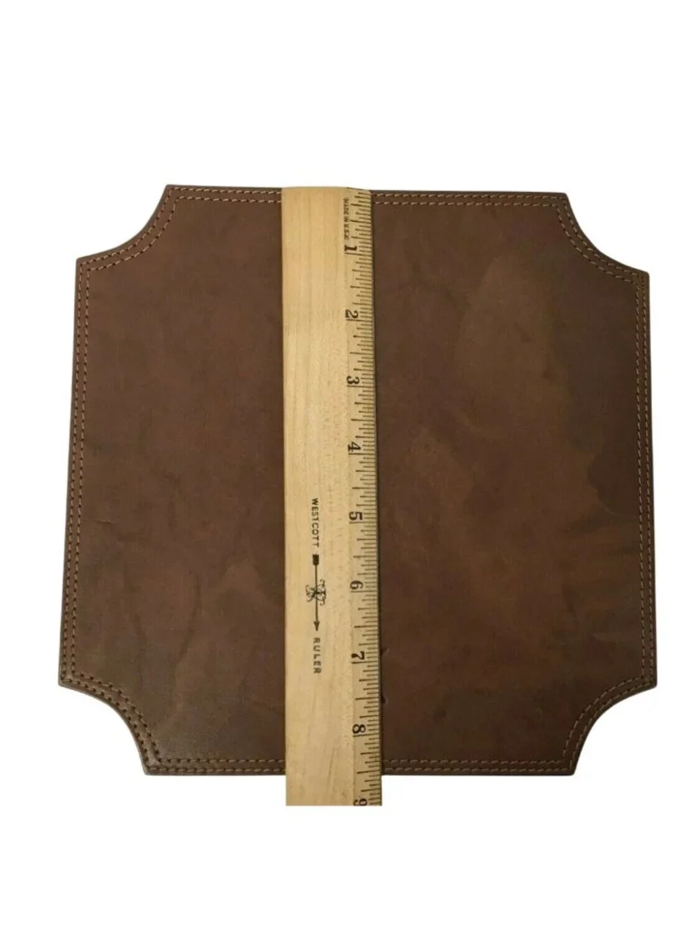 Leather Thin Profile Sword and Scepter Mouse Pad with Rubber Backing